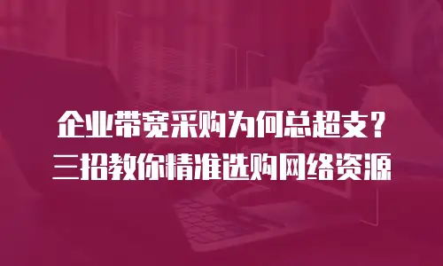 企业带宽采购为何总超支？三招教你精准选购网络资源
