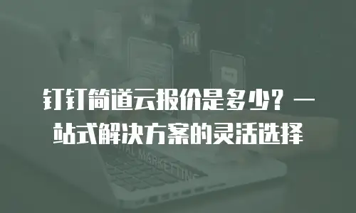 钉钉简道云报价是多少？一站式解决方案的灵活选择