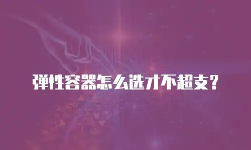 弹性容器怎么选才不超支？