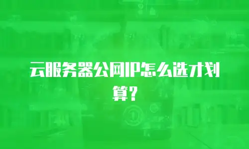 云服务器公网IP怎么选才划算？