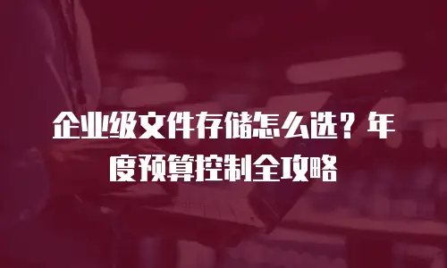 企业级文件存储怎么选？年度预算控制全攻略
