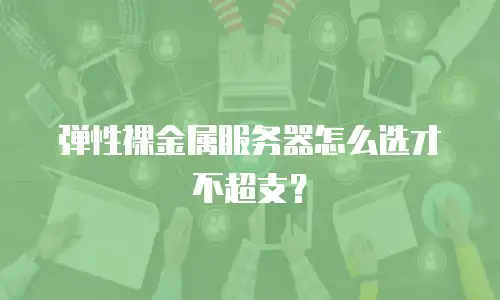 弹性裸金属服务器怎么选才不超支？