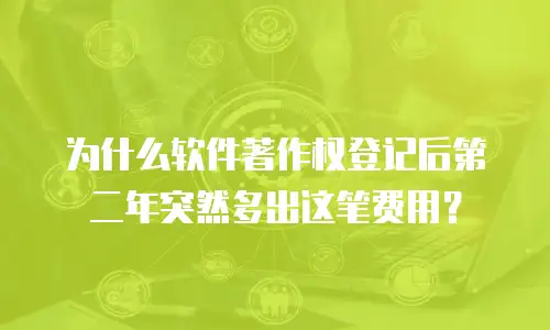 为什么软件著作权登记后第二年突然多出这笔费用？