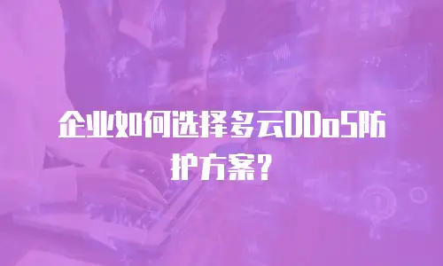企业如何选择多云DDoS防护方案？