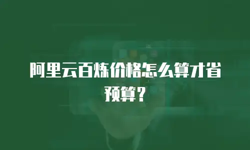 阿里云百炼价格怎么算才省预算？