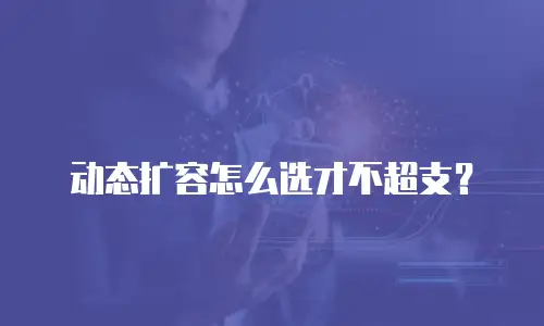 动态扩容怎么选才不超支？