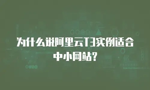 为什么说阿里云T3实例适合中小网站？