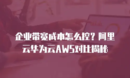 企业带宽成本怎么控？阿里云华为云AWS对比揭秘