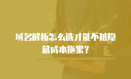 域名解析怎么选才能不被隐藏成本拖累？