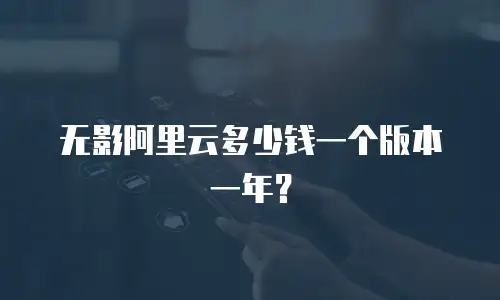 无影阿里云多少钱一个版本一年？