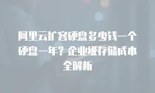 阿里云扩容硬盘多少钱一个硬盘一年？企业级存储成本全解析