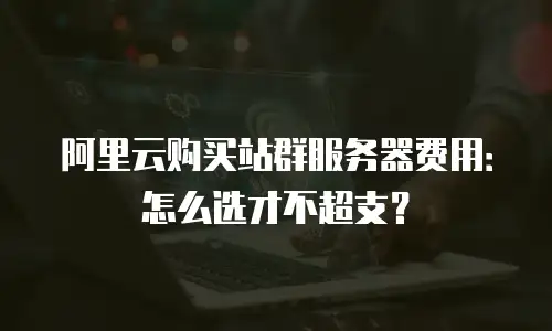 阿里云购买站群服务器费用：怎么选才不超支？