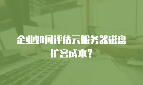 企业如何评估云服务器磁盘扩容成本？