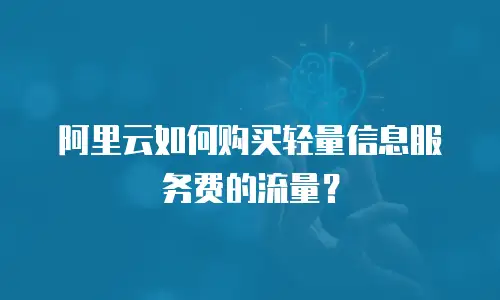阿里云如何购买轻量信息服务费的流量？