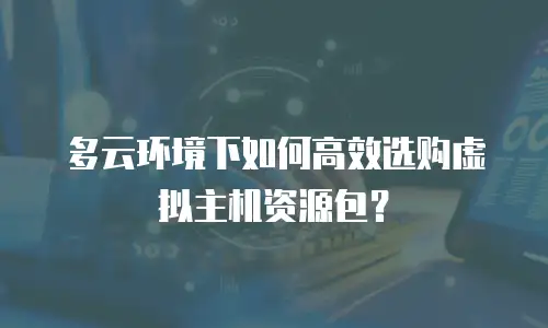 多云环境下如何高效选购虚拟主机资源包？