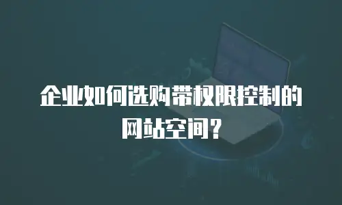 企业如何选购带权限控制的网站空间？