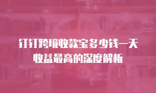 钉钉跨境收款宝多少钱一天收益最高的深度解析