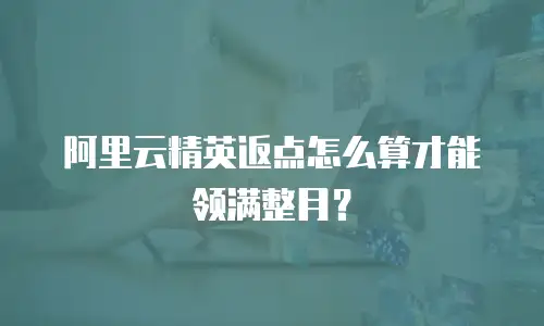 阿里云精英返点怎么算才能领满整月？