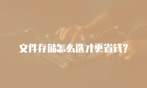 文件存储怎么选才更省钱？