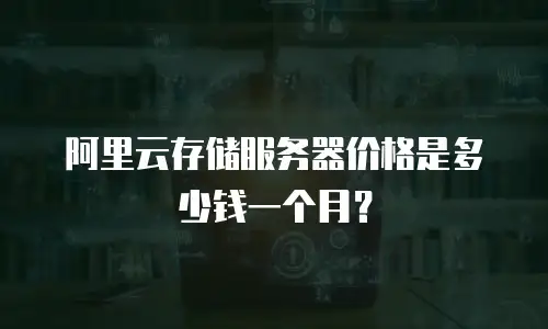 阿里云存储服务器价格是多少钱一个月？