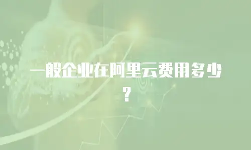 一般企业在阿里云费用多少？