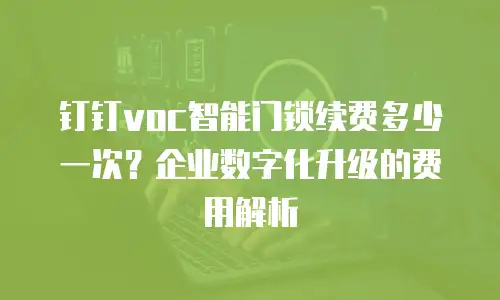 钉钉voc智能门锁续费多少一次？企业数字化升级的费用解析
