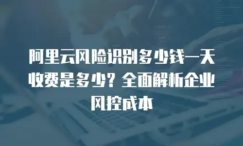 阿里云风险识别多少钱一天收费是多少？全面解析企业风控成本