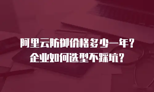 阿里云防御价格多少一年？企业如何选型不踩坑？