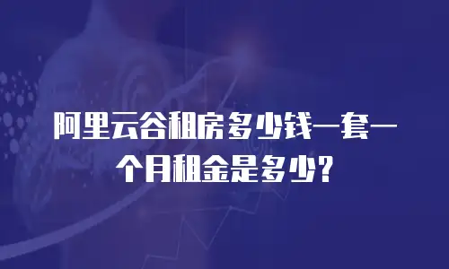 阿里云谷租房多少钱一套一个月租金是多少？