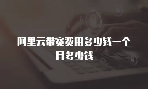 阿里云带宽费用多少钱一个月多少钱