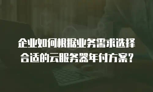 企业如何根据业务需求选择合适的云服务器年付方案？