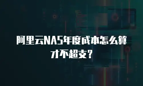 阿里云NAS年度成本怎么算才不超支？