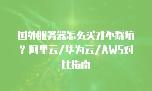 国外服务器怎么买才不踩坑？阿里云/华为云/AWS对比指南