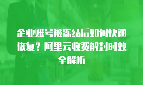 企业账号被冻结后如何快速恢复？阿里云收费解封时效全解析