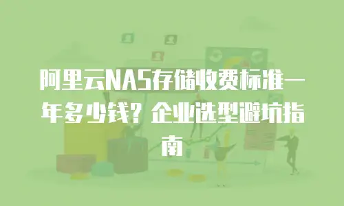 阿里云NAS存储收费标准一年多少钱？企业选型避坑指南
