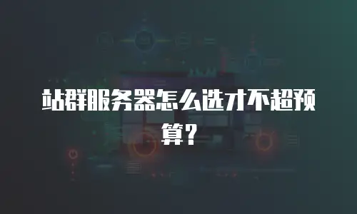 站群服务器怎么选才不超预算？