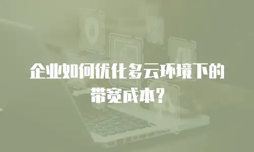 企业如何优化多云环境下的带宽成本？