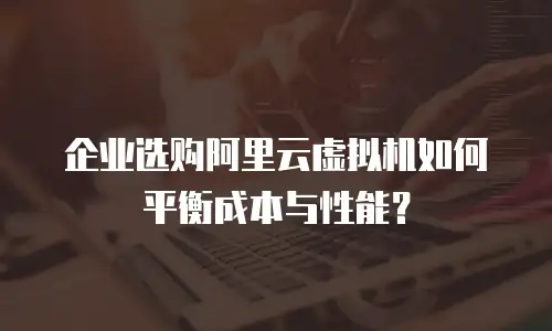 企业选购阿里云虚拟机如何平衡成本与性能？