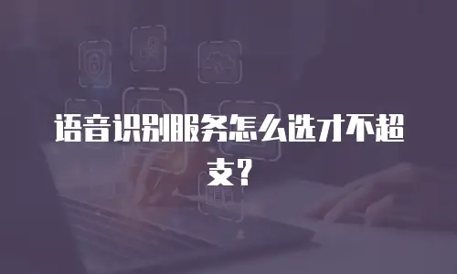 语音识别服务怎么选才不超支？