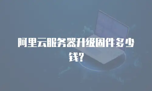 阿里云服务器升级固件多少钱？