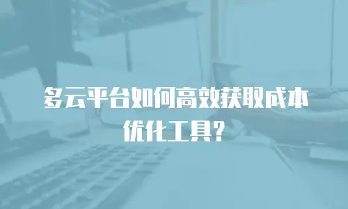 多云平台如何高效获取成本优化工具？