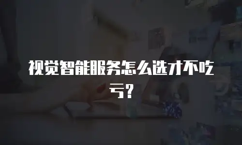 视觉智能服务怎么选才不吃亏？