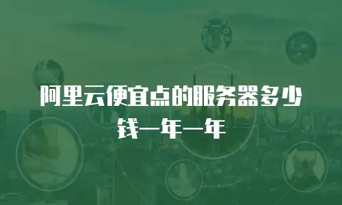 阿里云便宜点的服务器多少钱一年一年