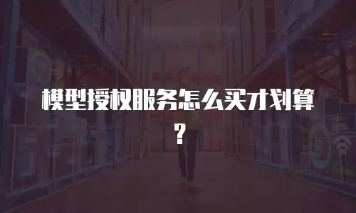 模型授权服务怎么买才划算？