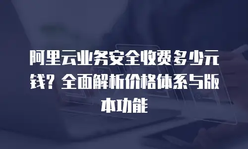 阿里云业务安全收费多少元钱？全面解析价格体系与版本功能