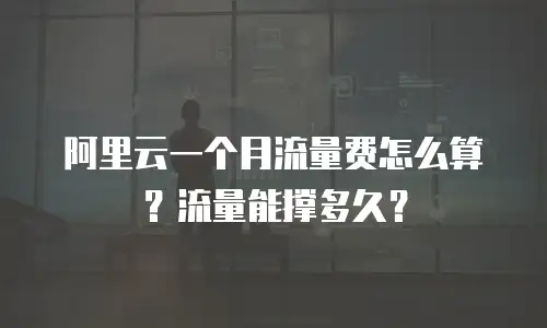 阿里云一个月流量费怎么算？流量能撑多久？