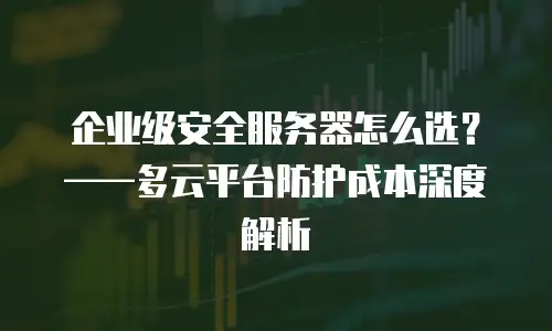 企业级安全服务器怎么选？——多云平台防护成本深度解析