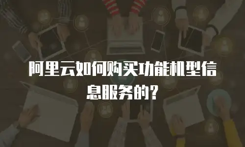 阿里云如何购买功能机型信息服务的？