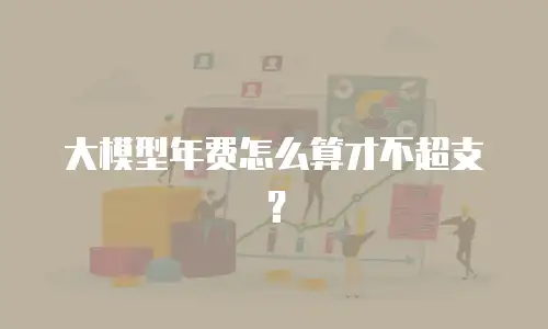 大模型年费怎么算才不超支？