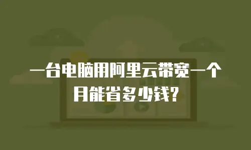一台电脑用阿里云带宽一个月能省多少钱？